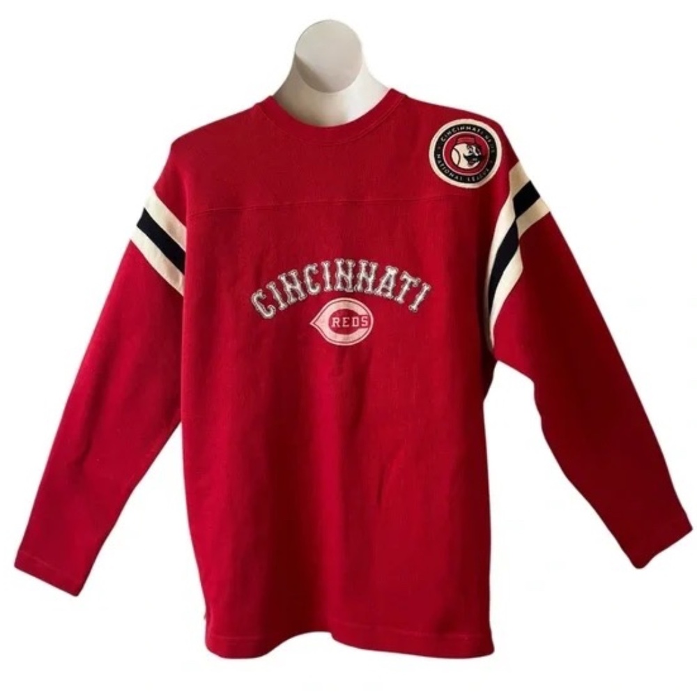 NWT Vintage Cincinnati Reds Sweatshirt Small Y2K MLB Cooperstown